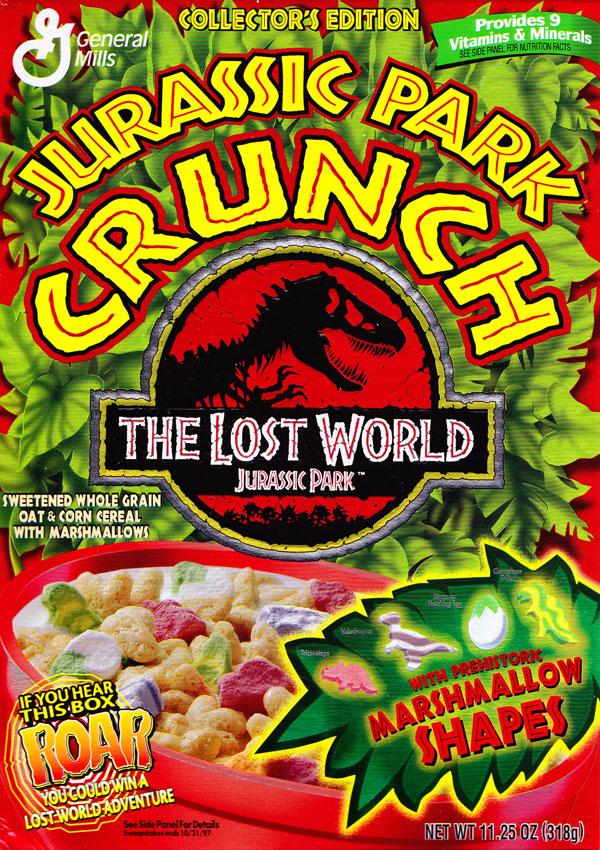 The Lost World cereal cereales dinosaurios 
