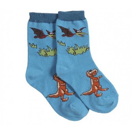 Calcetines de T-Rex y pteranodon - azul