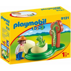 Playmobil 1.2.3 Explorador con huevo de dinosaurio