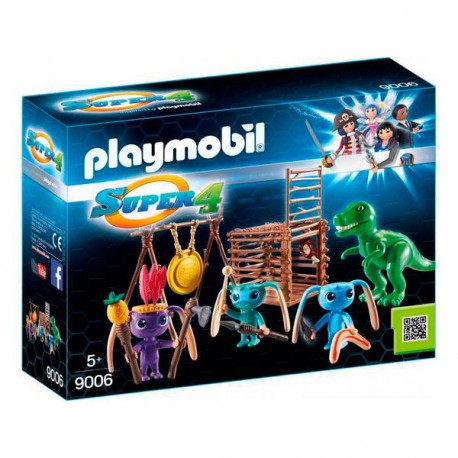 Guerrero Alien con Trampa T-Rex Playmobil Super 4