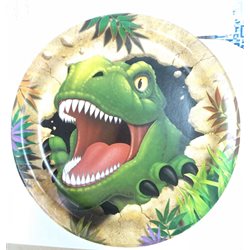 Plato de fiesta T-rex 4 unidades