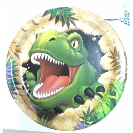 Plato de fiesta T-rex 4 unidades