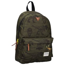 Mochila de dinosaurios para niños verde oscuro