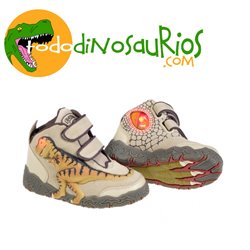 Botas de dinosaurio Tiranosaurio Rex Beige
