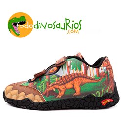 Zapatillas deportivas de Dinosaurio Anquilosaurio con luz