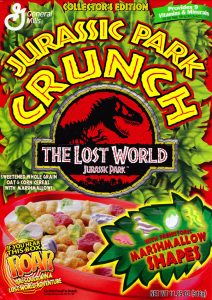 The Lost World cereal cereales dinosaurios