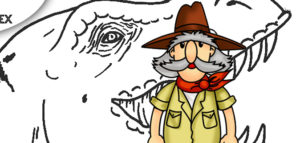 Dibujos de dinosaurios para colorear sobre el Tiranosaurio Rex.