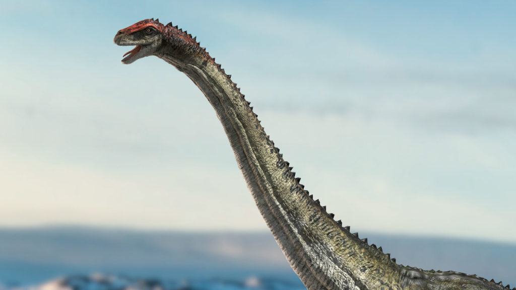 Brontosaurio el dinosaurio de cuello largo del jurasico